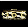 Image 1 : Leopard Skin Crystal Bracelet - Gold Plated