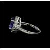 Image 3 : 3.06 ctw Tanzanite and Diamond Ring - 14KT White Gold