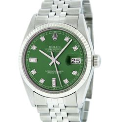 Rolex Stainless Steel Diamond DateJust Men's Watch