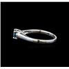 Image 3 : 14KT White Gold 0.47 ctw Round Cut Fancy Blue Diamond Solitaire Ring