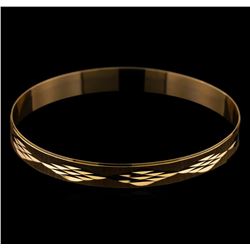 Engraved Bangle Bracelet - 18KT Yellow Gold