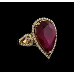 14KT Yellow Gold 8.67 ctw Ruby and Diamond Ring