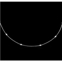 0.36 ctw Diamond Necklace - 14KT White Gold