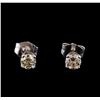 Image 1 : 0.50 ctw Diamond Stud Earrings - 14KT White Gold