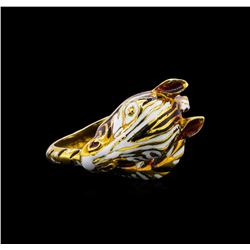 18KT Yellow Gold Zebra Ring