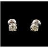 Image 1 : 14KT White Gold 1.15 ctw Diamond Solitaire Earrings