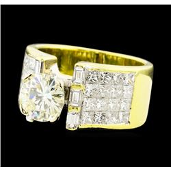 4.07 ctw Diamond Ring - 18KT Yellow Gold