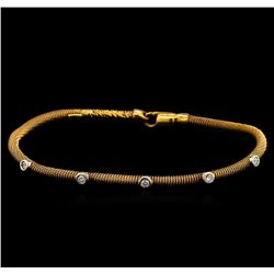 0.30 ctw Diamond Bangle Bracelet - 14KT Rose Gold