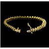 Image 4 : 1.00 ctw Diamond Tennis Bracelet - 14KT Yellow Gold