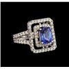 Image 1 : 14KT White Gold 2.19 ctw Tanzanite and Diamond Ring