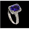 Image 4 : 2.61 ctw Tanzanite and Diamond Ring - 14KT White Gold