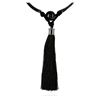 Image 2 : Silk Tassel Pendant Necklace - Rhodium Plated