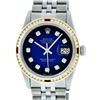 Image 1 : Rolex Stainless Steel Diamond and Ruby DateJust Men's Watch