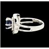 Image 3 : 1.81 ctw Sapphire and Diamond Ring - 14KT White Gold