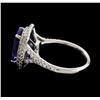 Image 3 : 3.43 ctw Tanzanite and Diamond Ring - 14KT White Gold