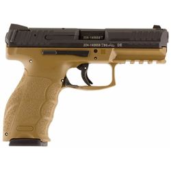 HK M700009FDEA5 VP9 DAO 9mm 4.09" 15+1 Flat Dark Earth Interchangeable Backstrap Grip Black