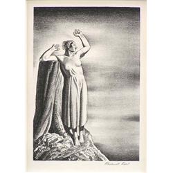 ROCKWELL KENT (American. 1882-1971), "Farewell". Signed in pencil., Lithograph. Measuring 5 3...