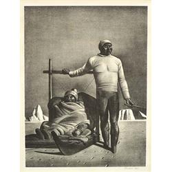 ROCKWELL KENT (American. 1882-1971), "Eskimos". Signed in pencil., Lithograph. Measuring 11 1...