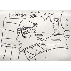 PETER MAX (American. Born 1937), "Profile of a Lady". Signed Max and dated 92 u/r. Also inscrib...