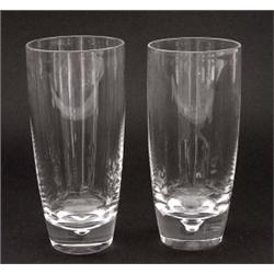 SET OF EIGHT STEUBEN CRYSTAL HIGHBALL GLASSES, American. Signed. Catalogue No. 7923. Designed b...