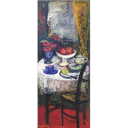 ARBIT BLATAS (American/Lithuanian. 1908-1999), "Still Life, Interior". Signed A. Blatas l/l. Al...