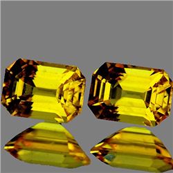 Natural Yellow Sapphire Pair 1.45 cts{Flawless-VVS1}