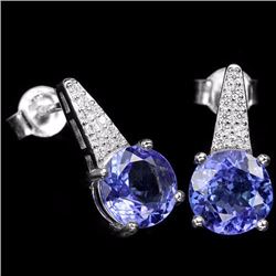 Natural Tanzanite Gemstone Earrings