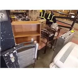 LARGE LOT - ROBINIS CHAIRS, PATIO TABLES, FOLDING CHAIRS, LARGE LOT OF FANS ,  AND MORE -  ALL ONE M