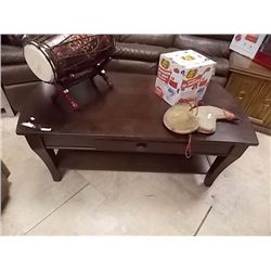 COMTEMPORARY COFFEE TABLE WITH DRAWER & SHELF
