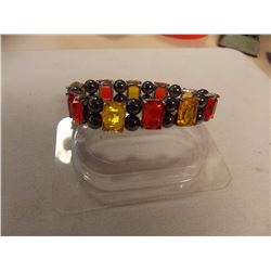 BRACELET- "DRAGONSTONE MAGNETICS"- #771 - 7.5" 20 X 600 GAUS HEMATITE BEADS- STRETCH BAND