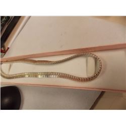 NECKLACE - 1/4" WIDE - STAMPED 925 & 10K GOLD