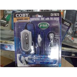 HANDS FREE COMMUNITCATION- "COBY"- PS- 4 TTL - BUILT IN FM SCANNING RADIO
