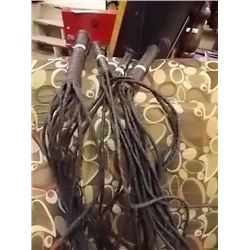 LEATHER WHIP - CAT'O 9 - 5 STAND