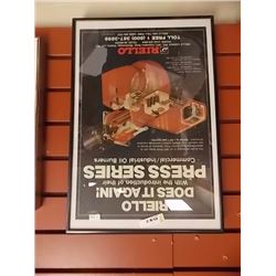 FRAME PICTURE - "RIELLO DOES IT AGAIN - 12" X 18"
