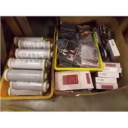 LOT OF WATER FILTERS -ATTACH TO HOSE AND FILL POOL CD'S TAPES AND MORE
