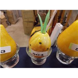 POLISHED CARVED ALABASTER STONE FRUIT / VEGIES - PINEAPPLE