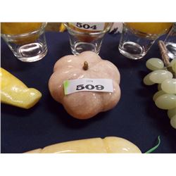 POLISHED CARVED ALABASTER STONE FRUIT / VEGIES - SQUASH