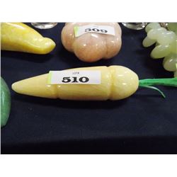 POLISHED CARVED ALABASTER STONE FRUIT / VEGIES - CARROT