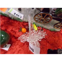 GLASS BASKET WITH GLASS FRUIT