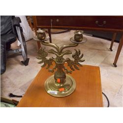 VERY HEAVY BRASS CANDELABRA