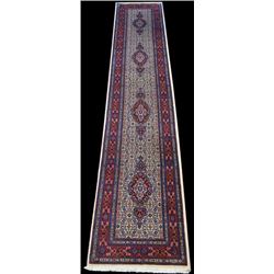 Simply splendid fine part silk Persian Moud-Mashad Rug