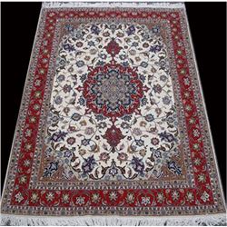 Fabulous super fine part silk Persian Isfahan