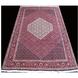 Spectacular rare fish design Persian tak-ab bidjar rug