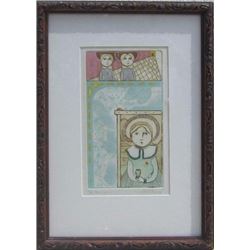 Limited edition lithograph with gallery framed