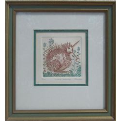 Rare f. Rainier color etching hand signed