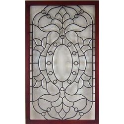 Highly detailed stained glass tiffany style framed window