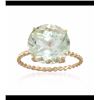 Image 1 : 4.50 Carat Green Amethyst Twist Rope Ring in 14kt Yellow Gold