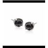 Image 1 : 1.00 ct. t.w. Black Diamond Stud Earrings in Sterling Silver