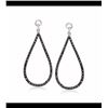 Image 1 : .25 ct. t.w. Black Diamond Open Teardrop Earring Jackets in Sterling Silver