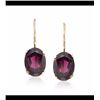 Image 1 : 3.00 ct. t.w. Garnet Drop Earrings in 14kt Yellow Gold